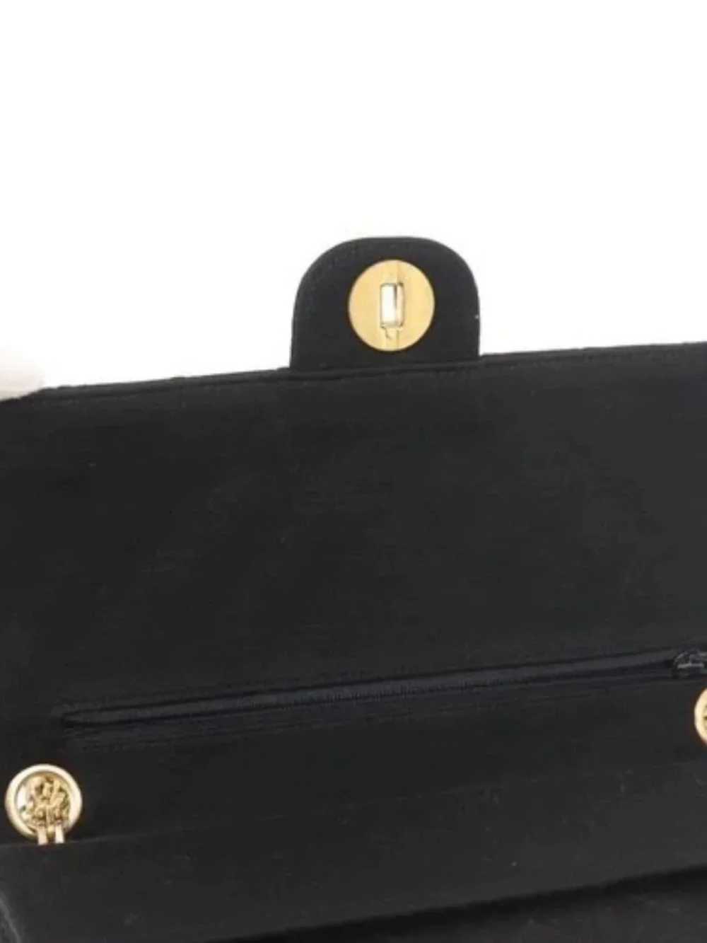 CHANEL Matelasse 25 Chain Shoulder Bag cotton Black Gold CC Auth gh984